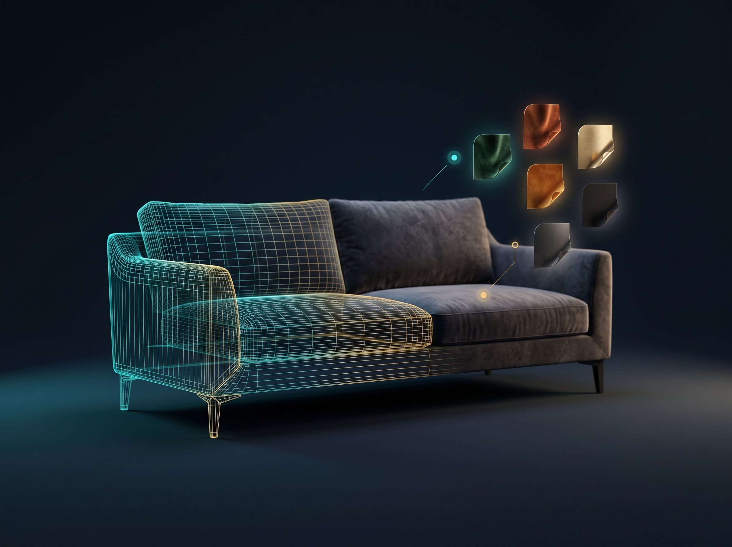 Aura Mobilya — Mobilya markası için interaktif 3D katalog (konsept çalışma)